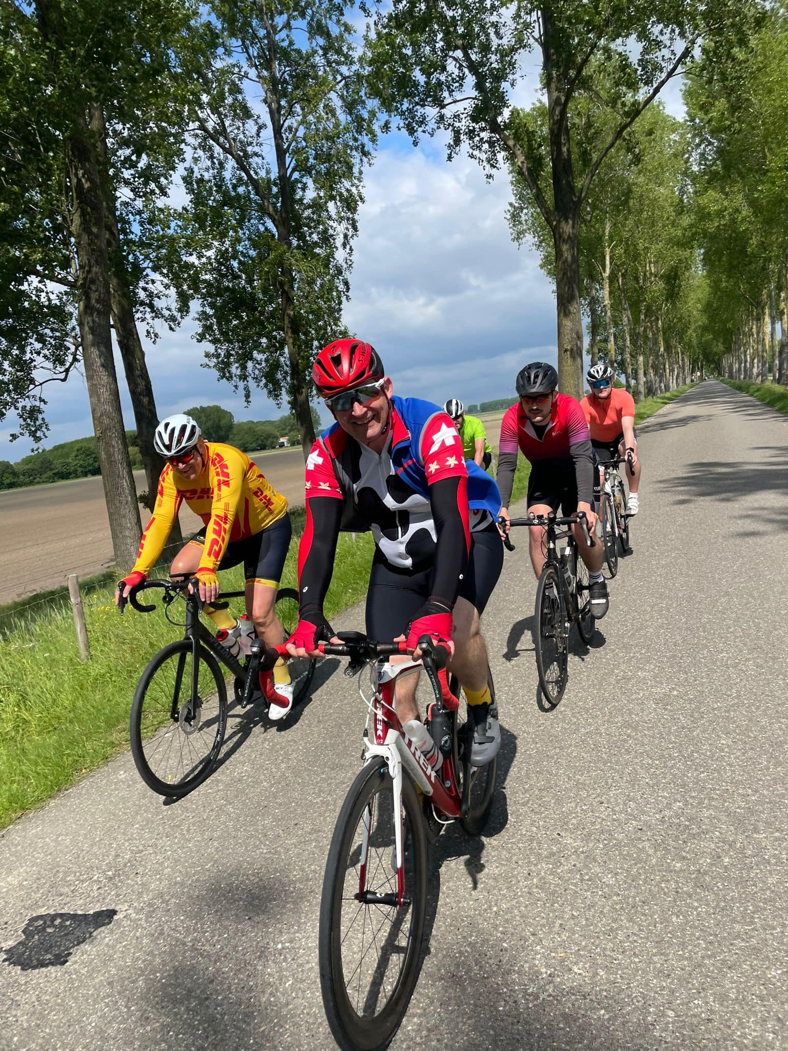 A group of riders out on a TPG cycling event